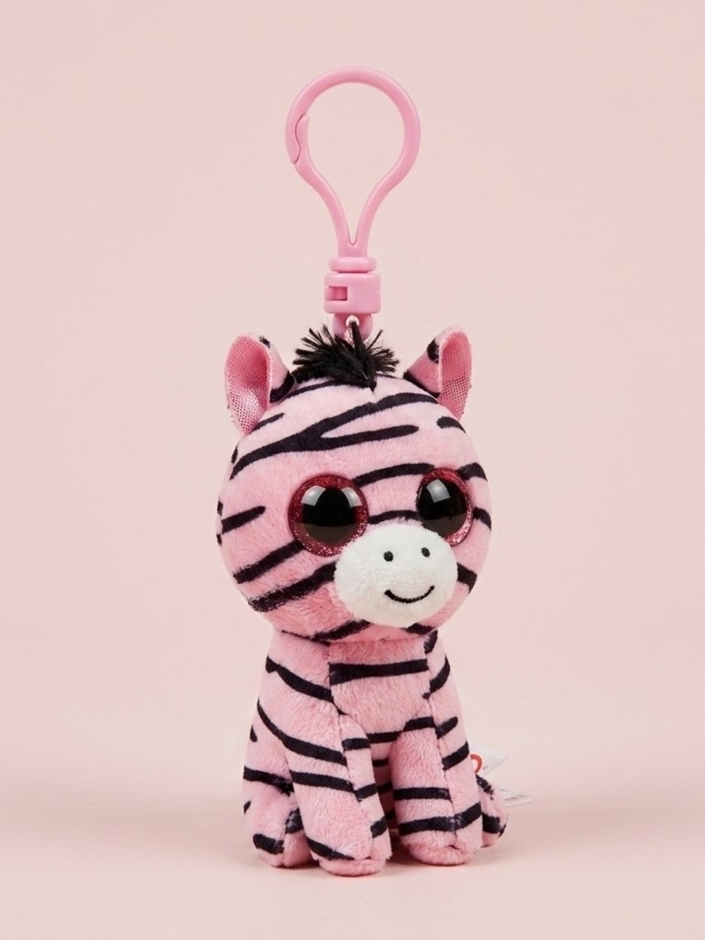 Ty Beanie Boos Zuri the Zebra 3.5" Plush Keychain Clip